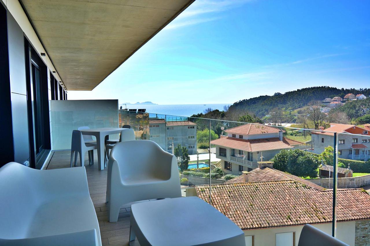 Precioso Apartamento Con Piscina En Sanxenxo Exteriör bild