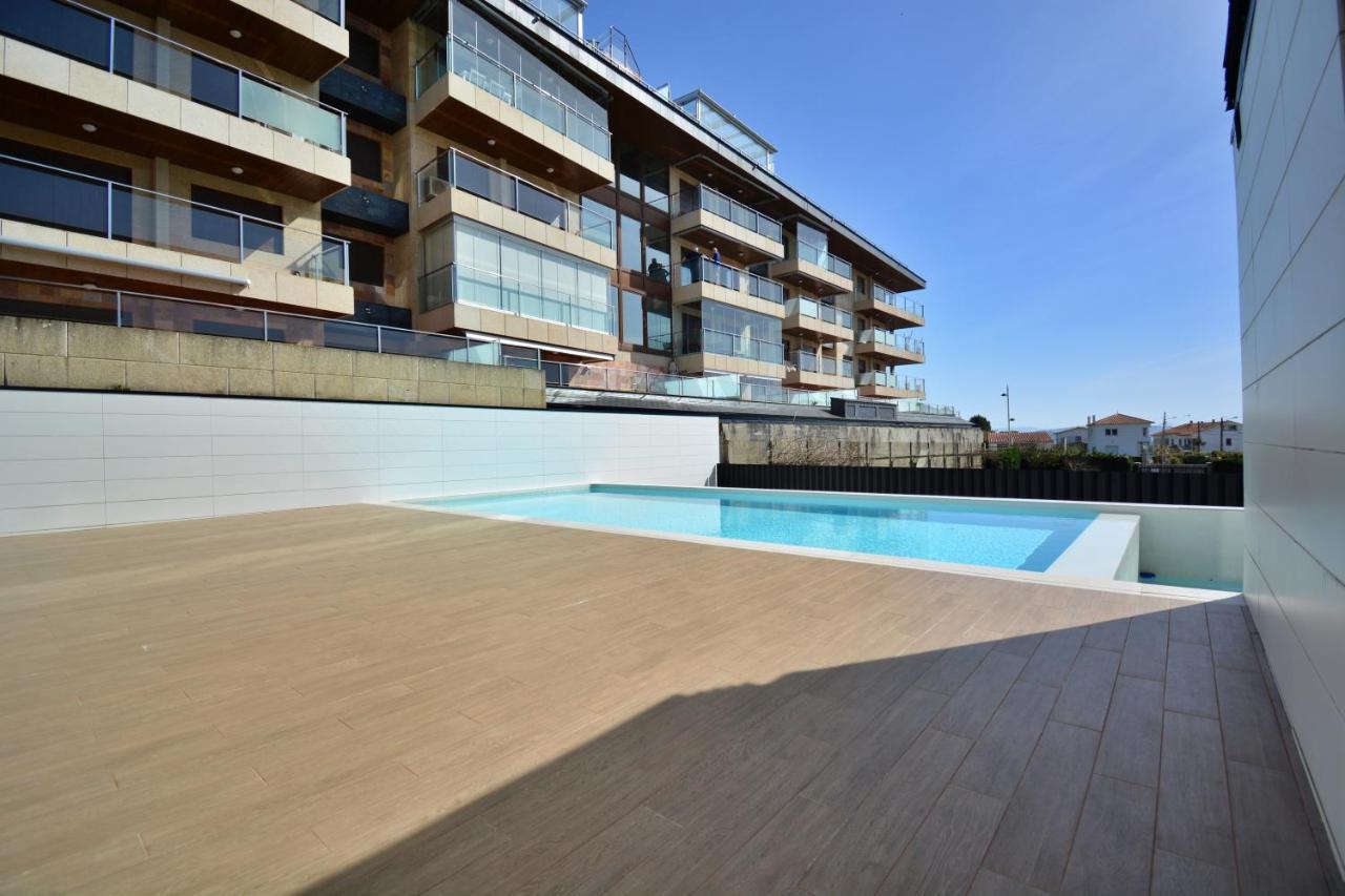Precioso Apartamento Con Piscina En Sanxenxo Exteriör bild